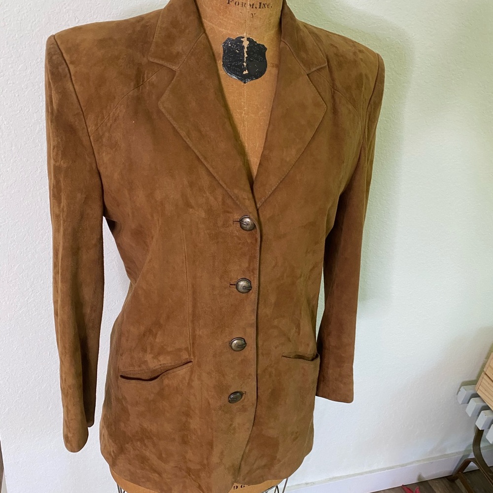 Rare vintage GUCCI Leather suede blazer jacket M